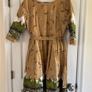 Palava Beatrice Bird of Prey Dress in Mustard